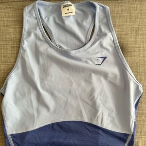 Gymshark Women's Light Blue Top